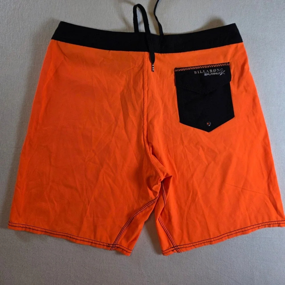 Billabong Platinum X PX3 Men 34 Bright Orange Performance Stretch Board Shorts